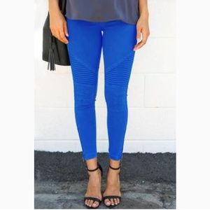 Colored moto jeans